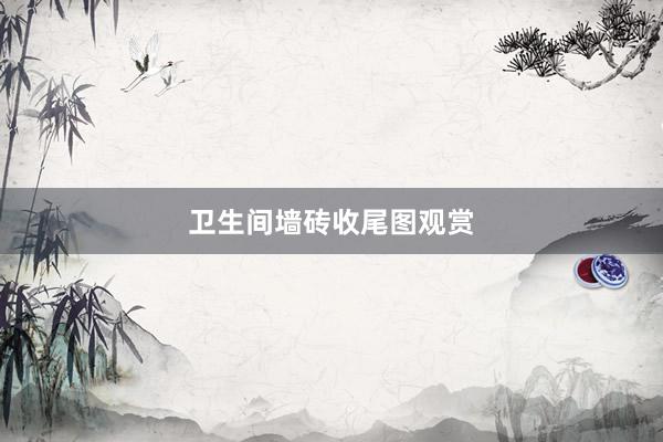 卫生间墙砖收尾图观赏